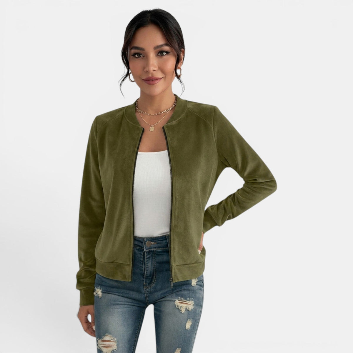 Chaqueta Entretiempo Mujer con Cremallera