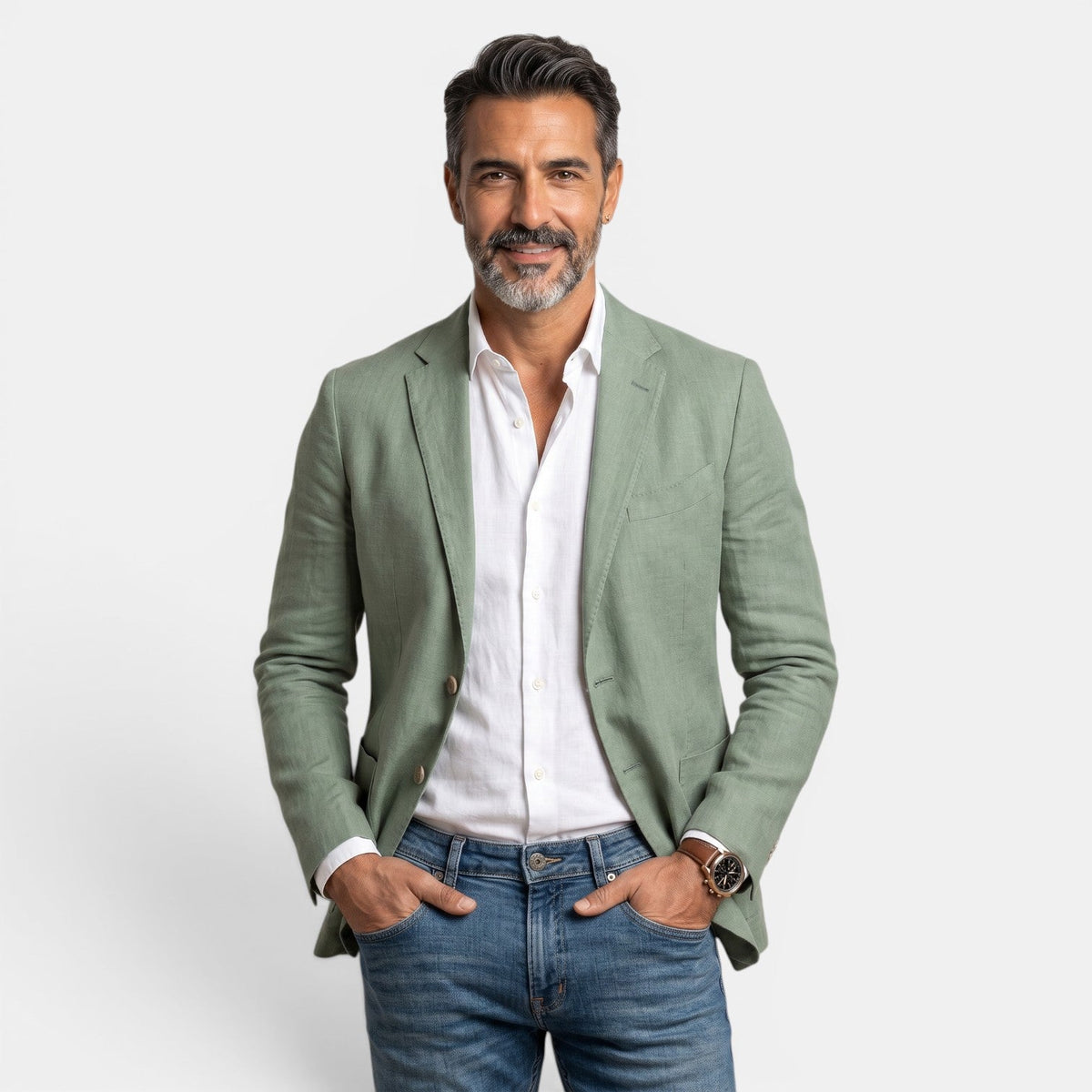 Blazer Hombre Slim Fit Premium – Americana Elegante Ligera con Solapa Clásica