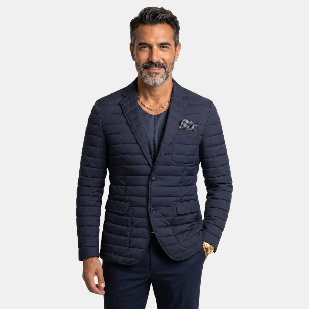 Blazer Acolchado Hombre Premium – Americana Ligera de Algodón para Otoño e Invierno