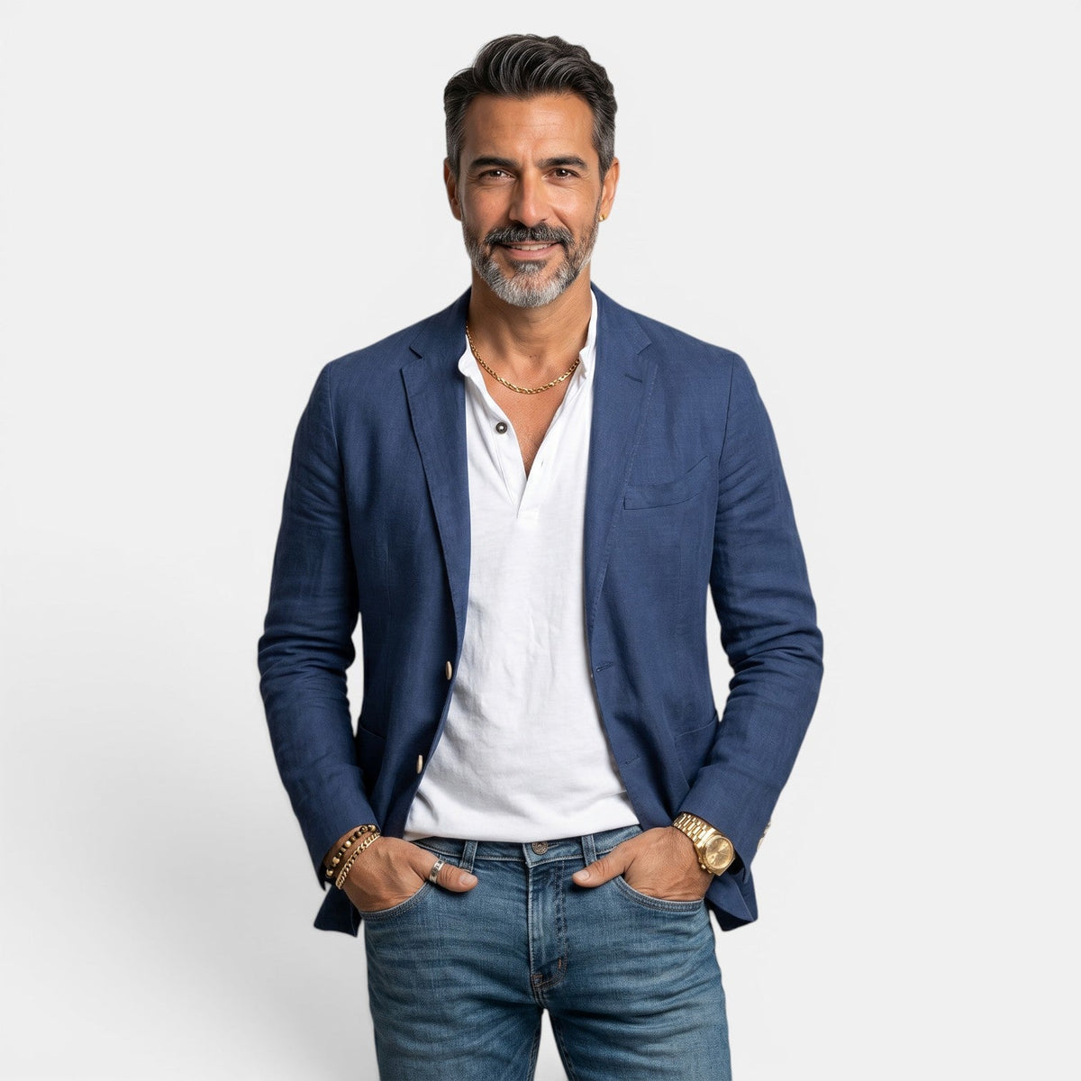 Blazer Hombre Slim Fit Premium – Americana Elegante Ligera con Solapa Clásica