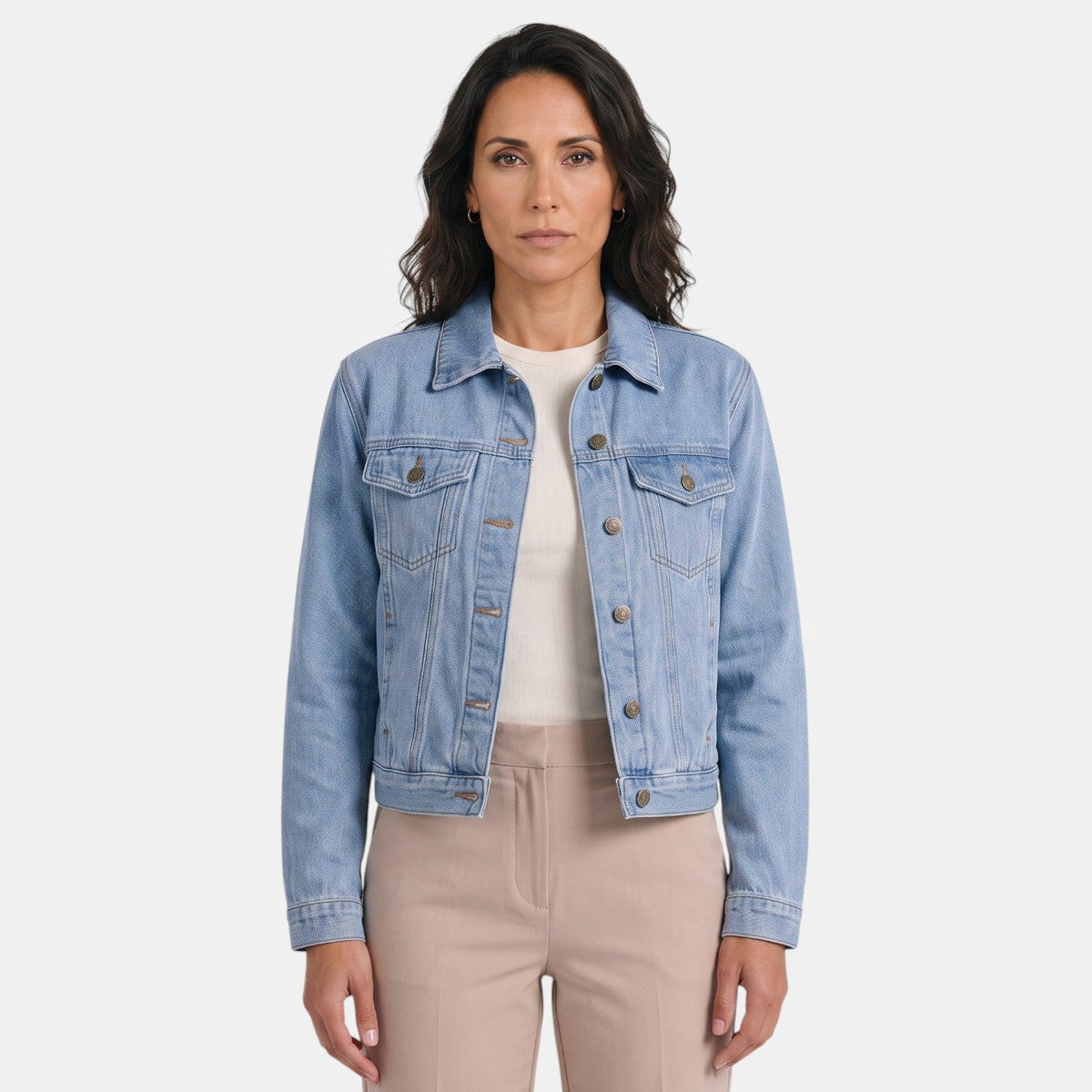 Chaqueta Vaquera Mujer Premium – Corte Recto Clásico