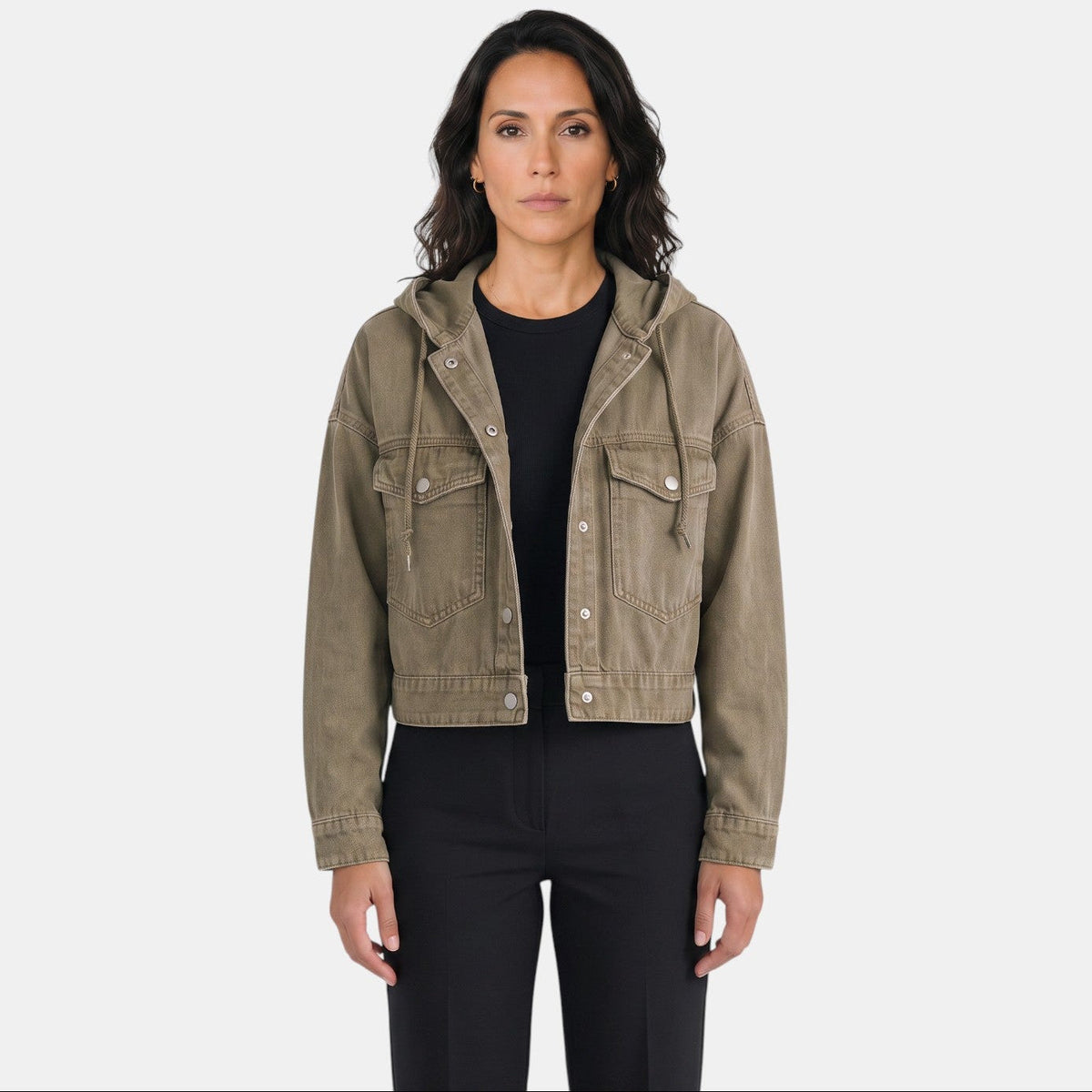 Chaqueta Vaquera Mujer Premium con Capucha
