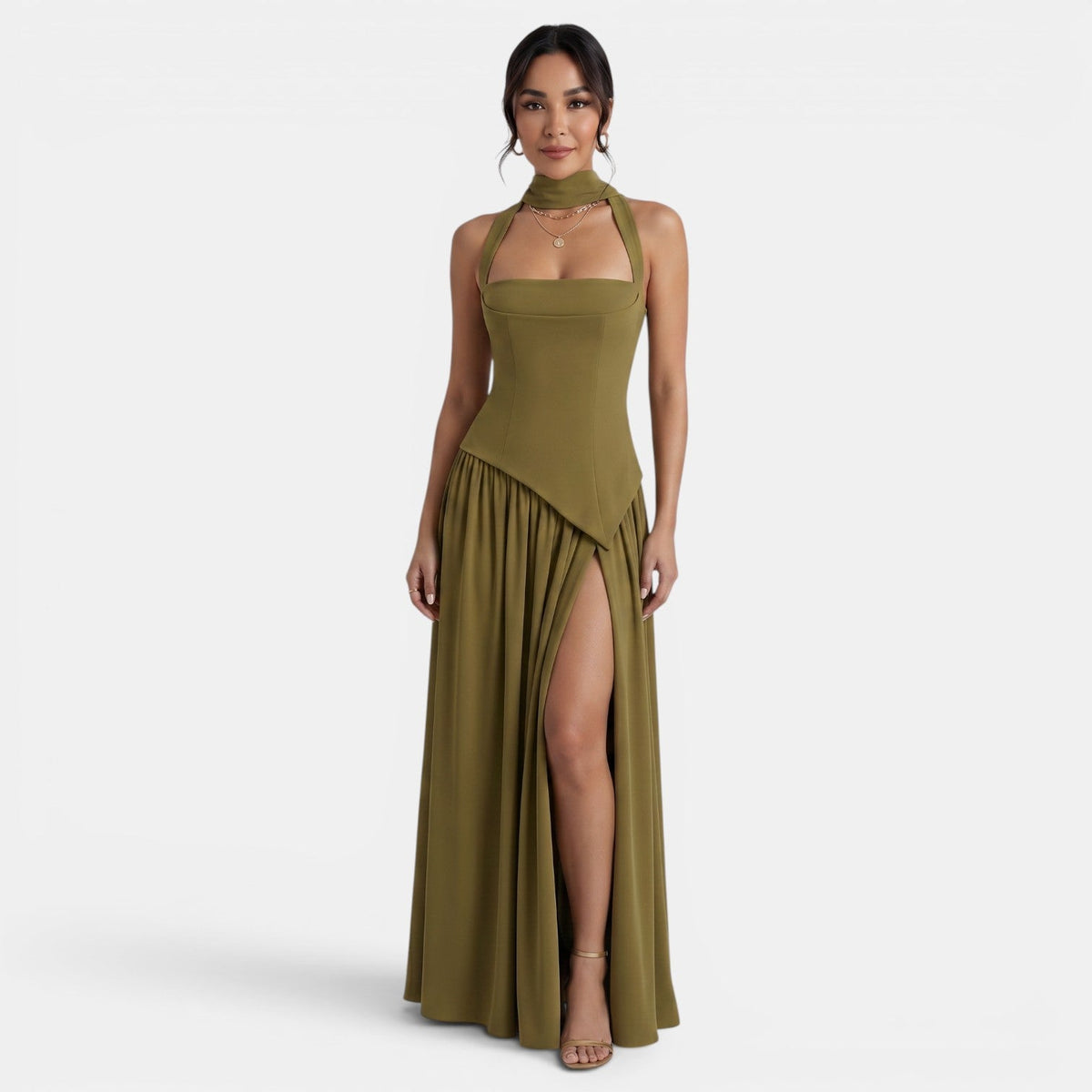 Vestido Minimalista Mujer Slim Fit