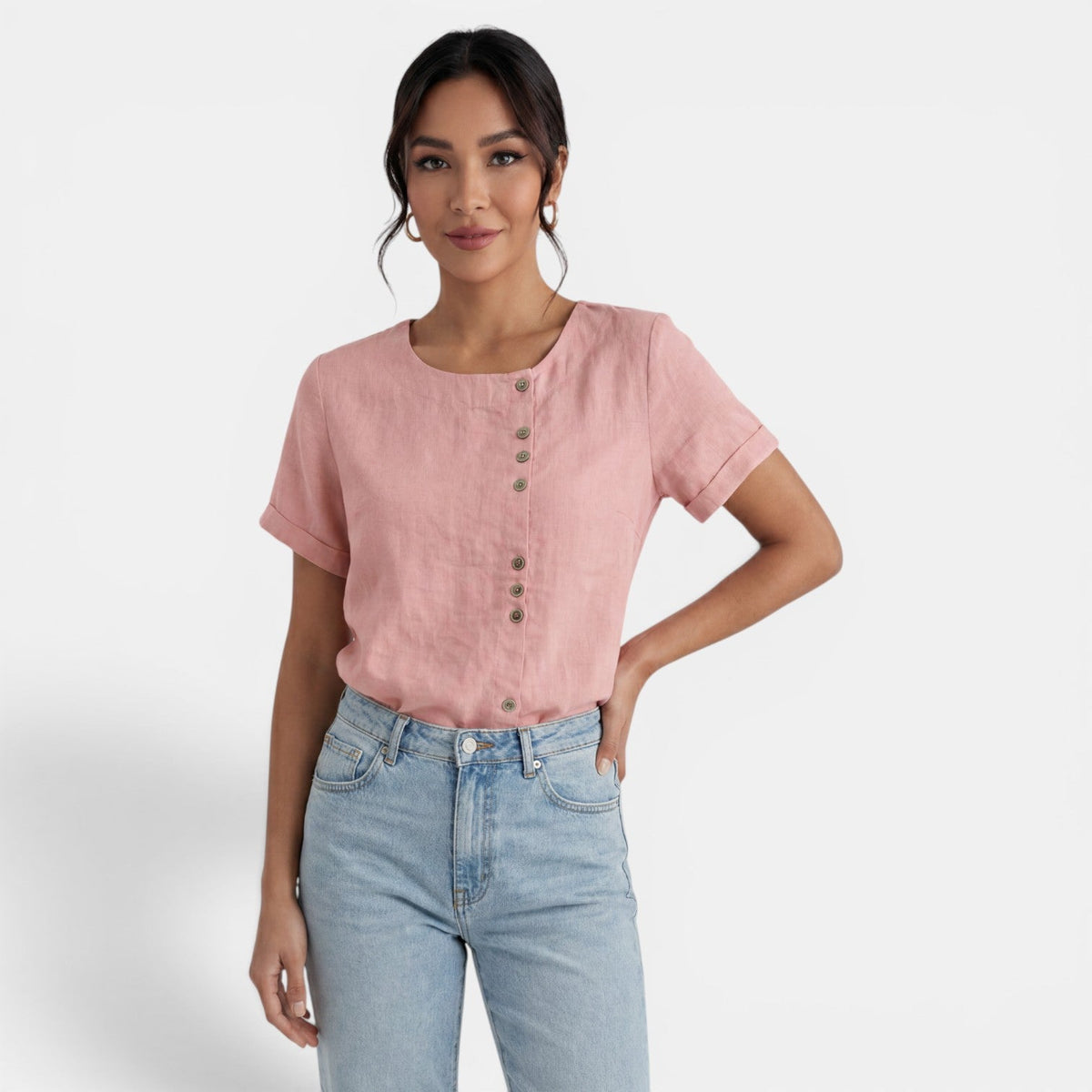 Camiseta Mujer Algodón Manga Corta