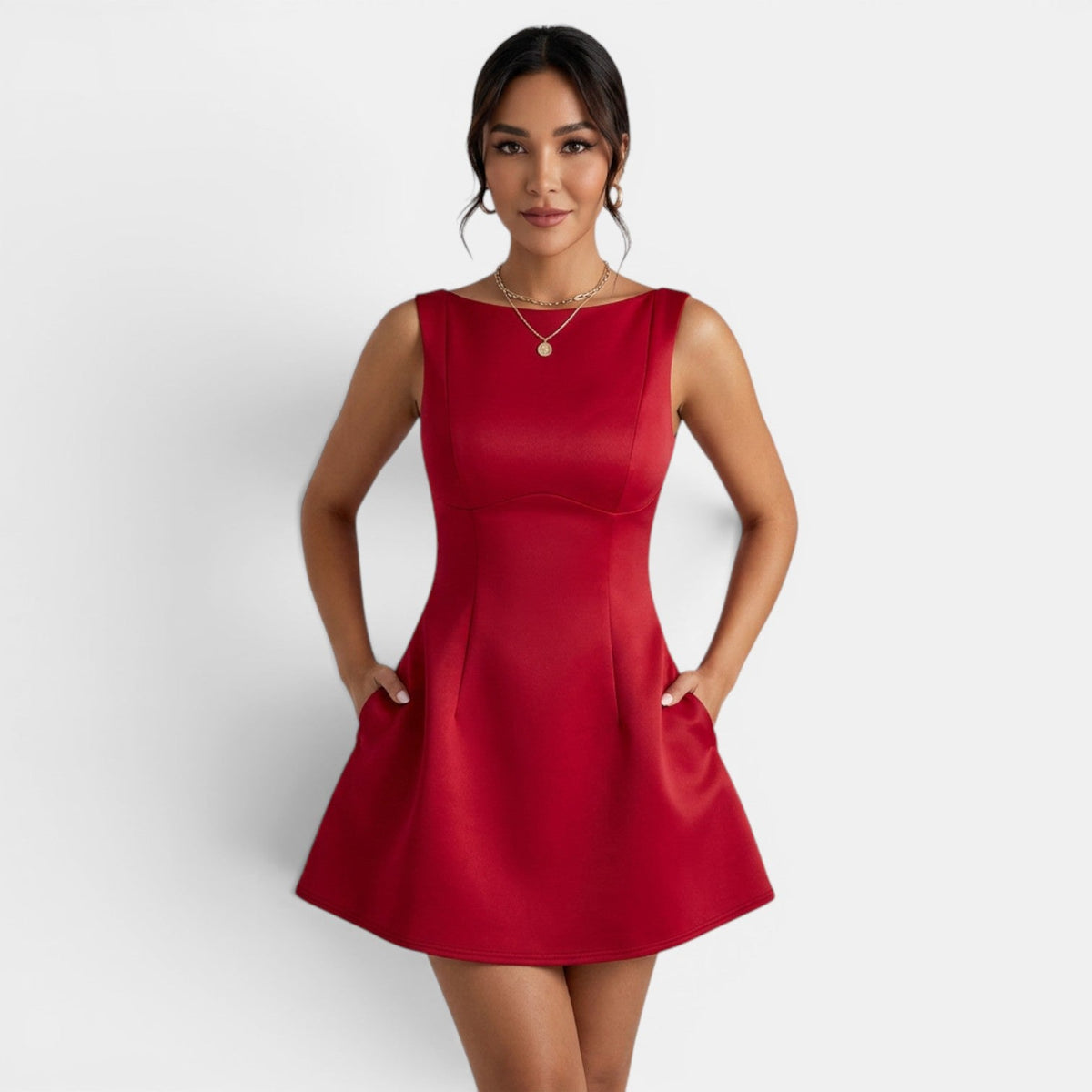 Vestido Corto Mujer Espalda Abierta