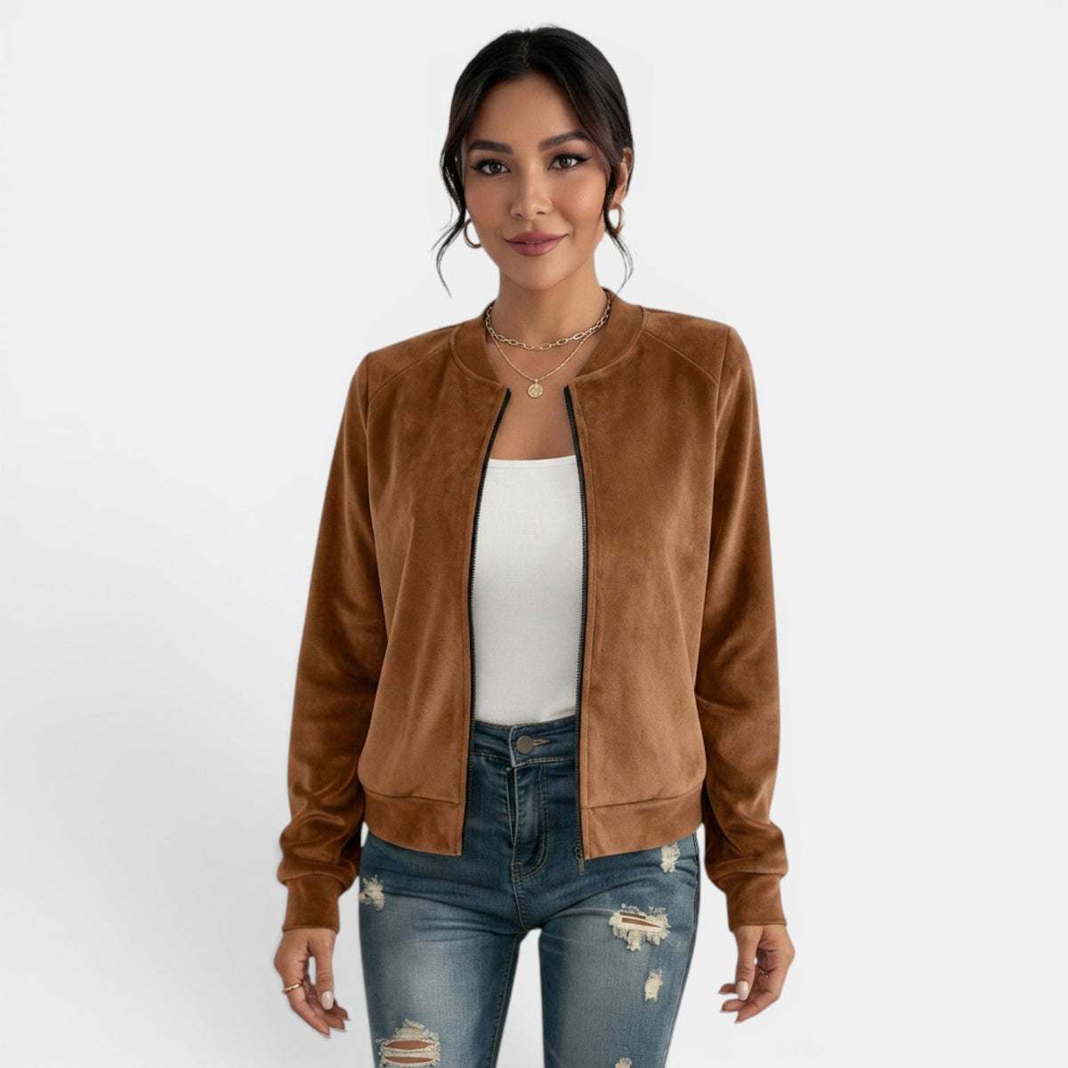 Chaqueta Entretiempo Mujer con Cremallera