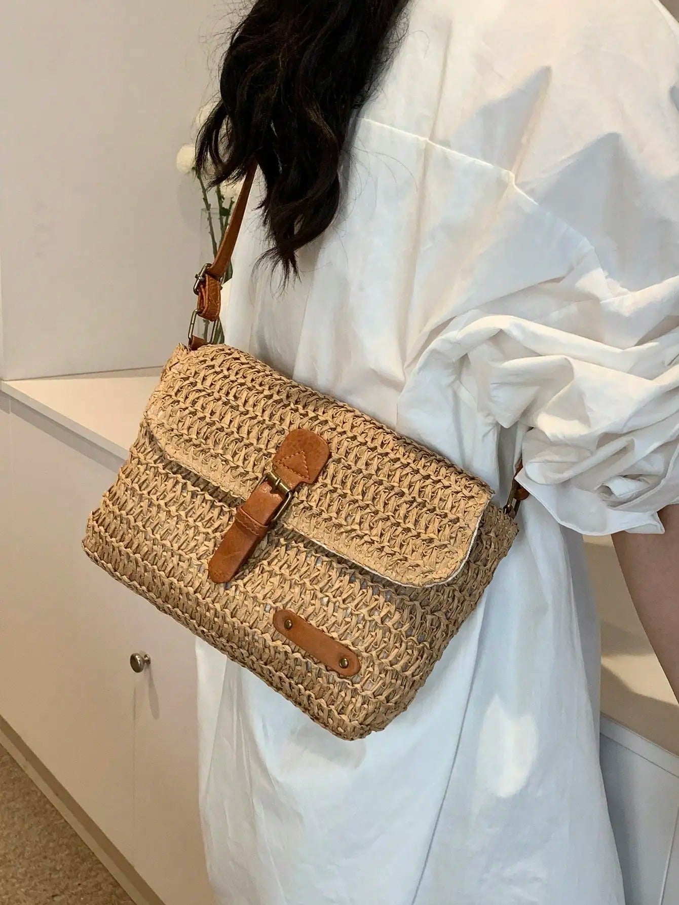 Mila | Bolso Cruzado de Rafia