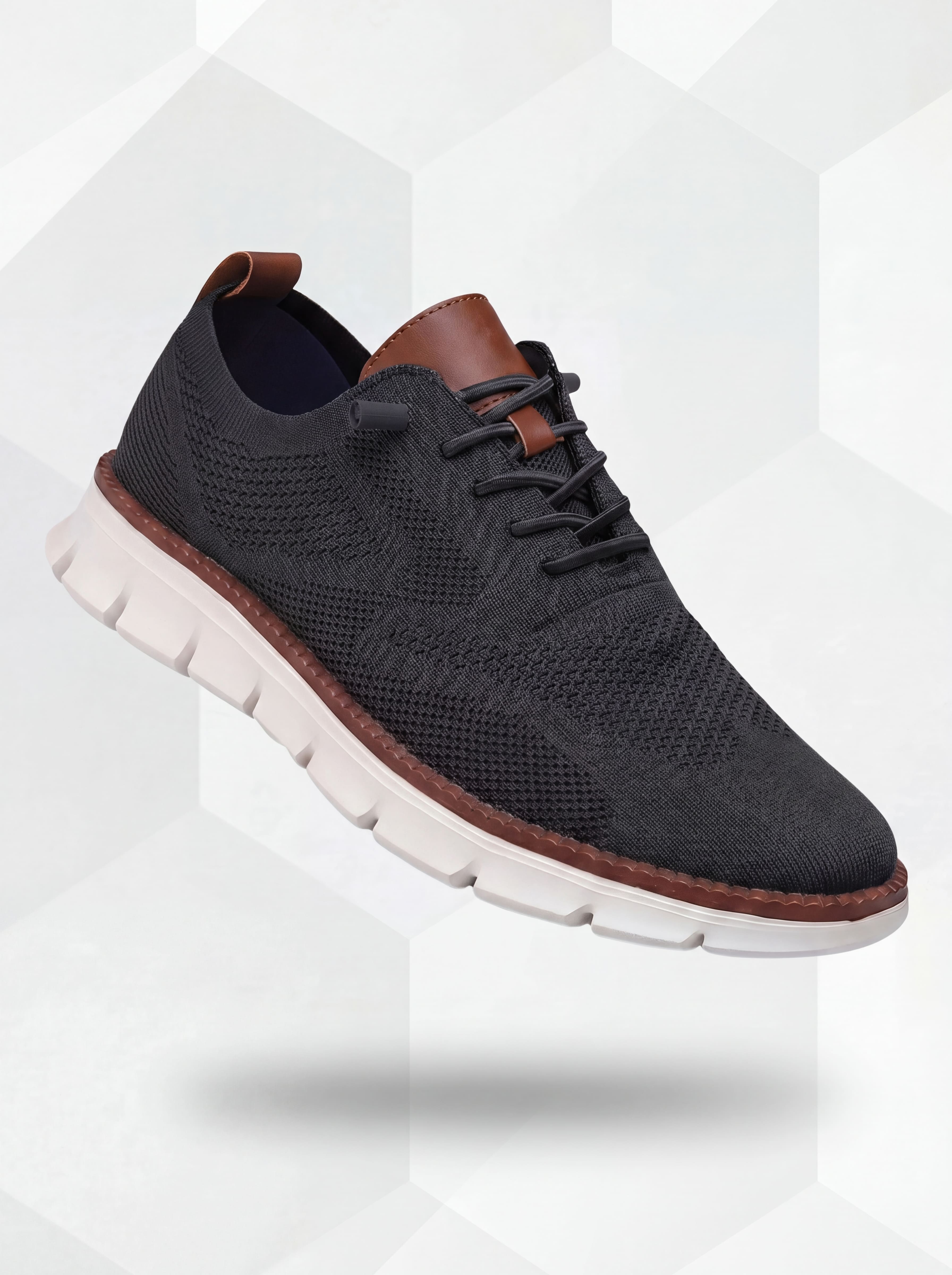Zapatos Transpirables LightWalk: Negro-Blanco