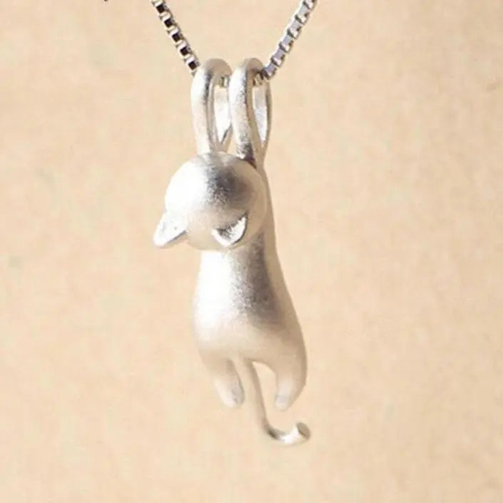 Collar con Gatito en Plata 925