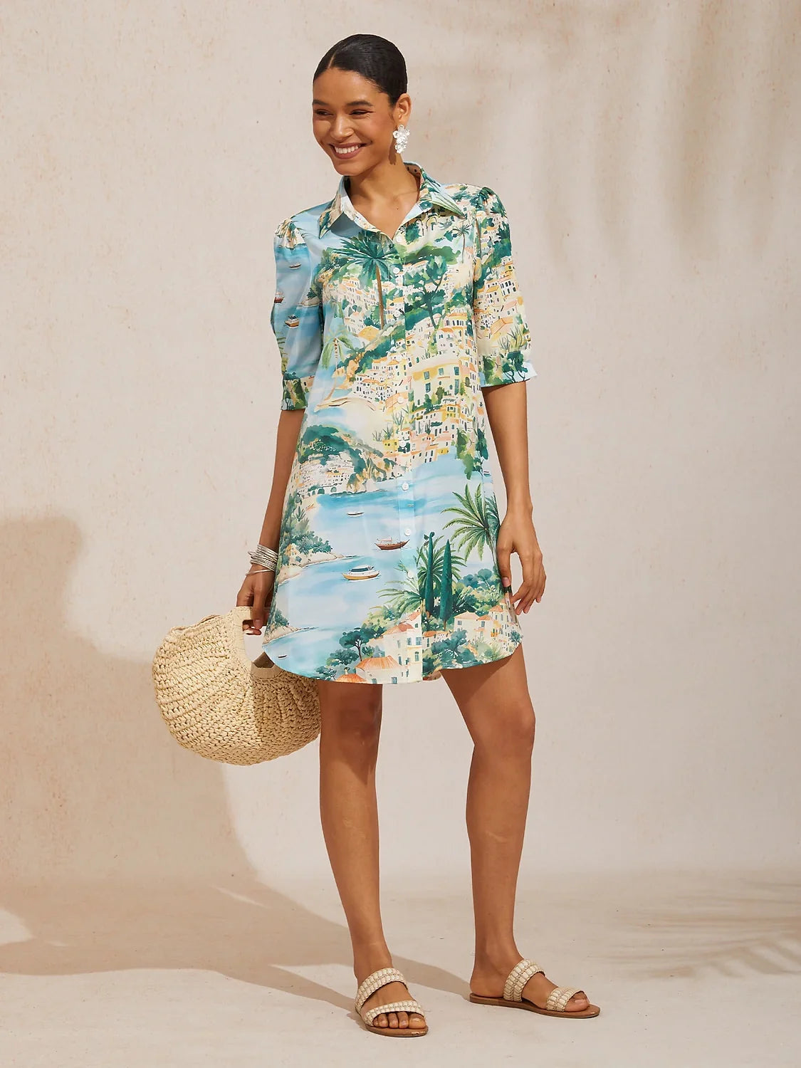 Santorini | Vestido Camisero Midi