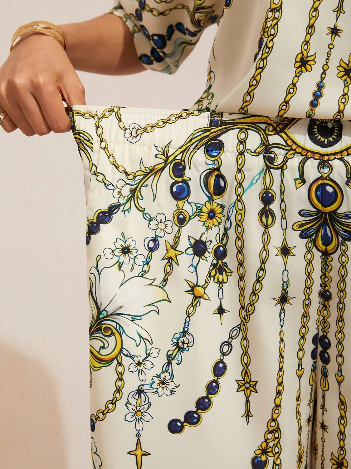 Malva | Pantalón Palazzo de Satén