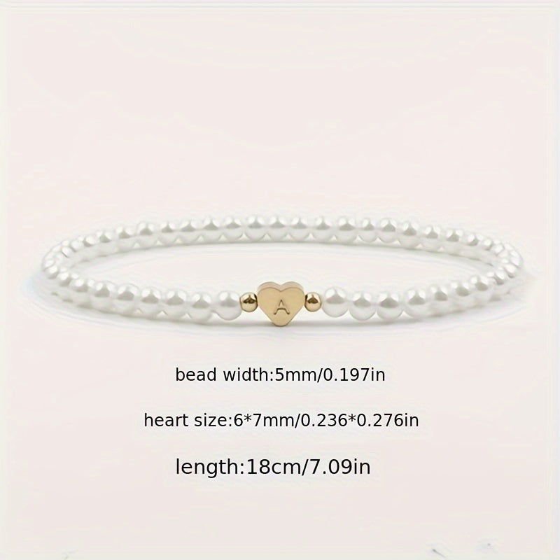 Pulsera Chic con Inicial en Corazón (A-Z)