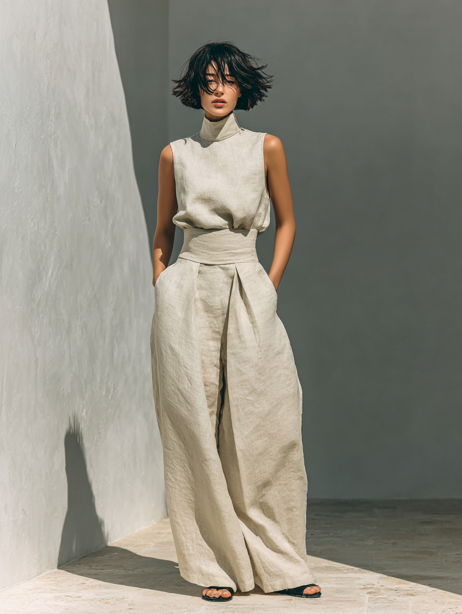 Marieta | Conjunto Minimalista de Blusa y Pantalón