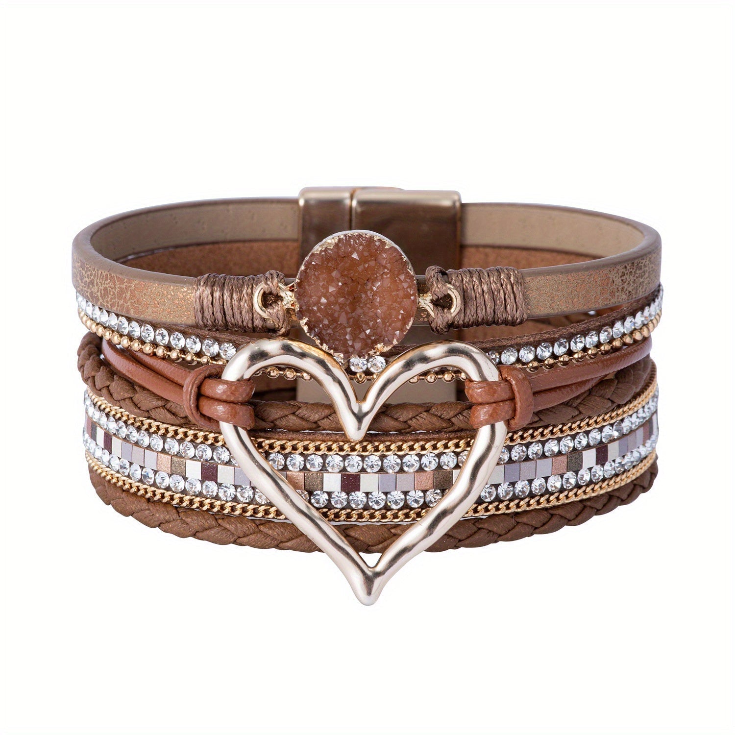 Pulsera Boho Multicapa en Cuero