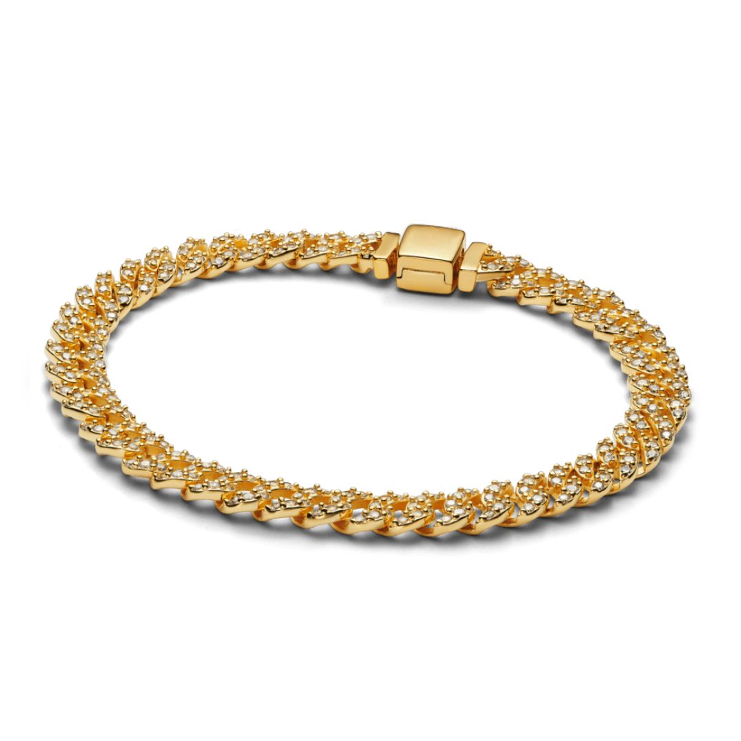 Pulsera Cubana con Moissanite