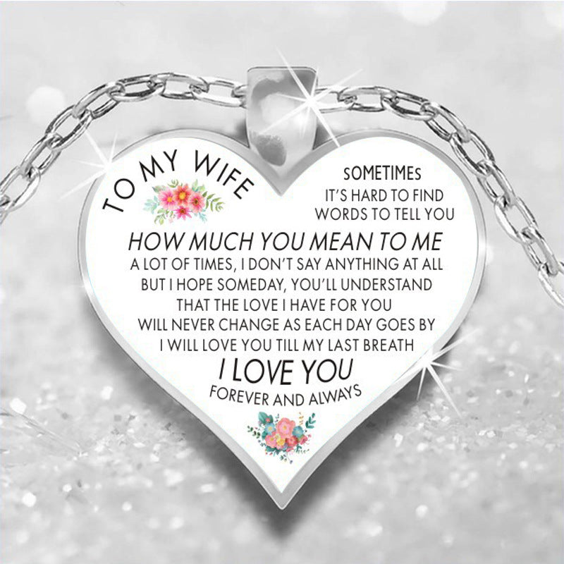 Collar Corazón con Mensaje Grabado