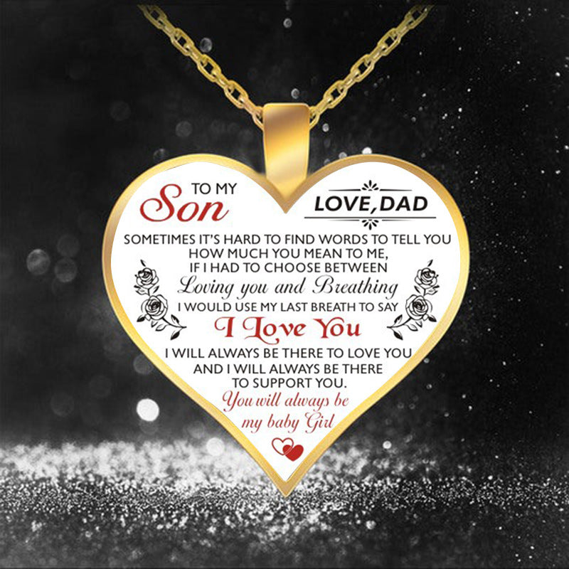 Collar Corazón con Mensaje Grabado