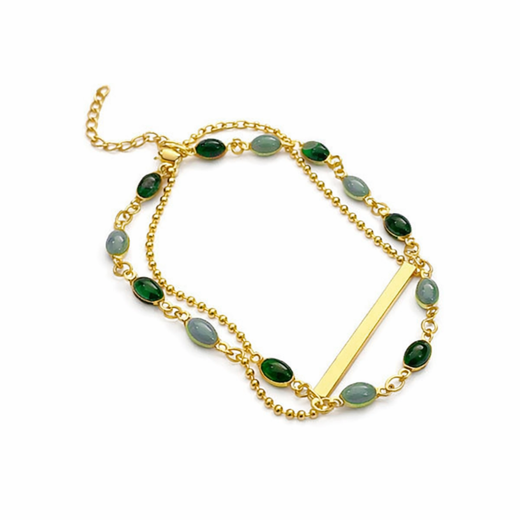 Pulsera Olivia Musgo Dúo