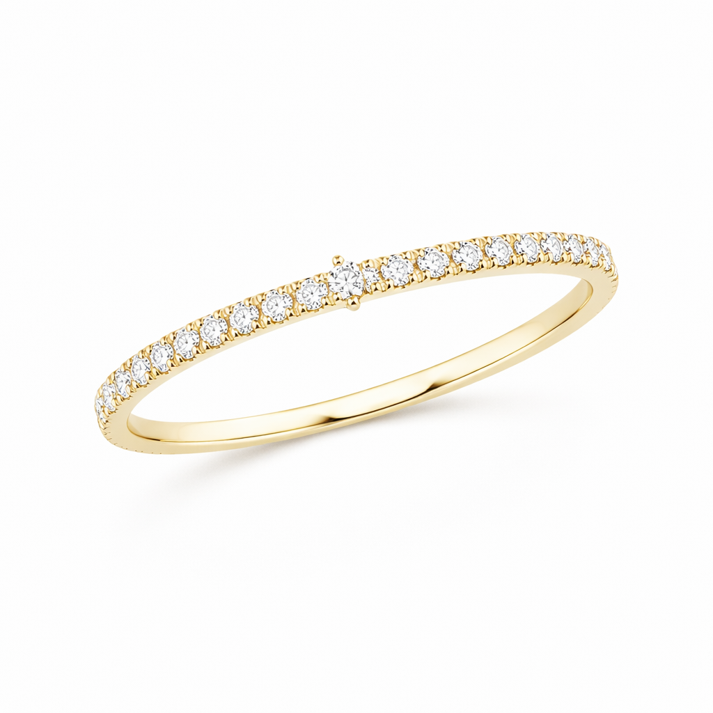 Anillo Alianza Oro Blanco