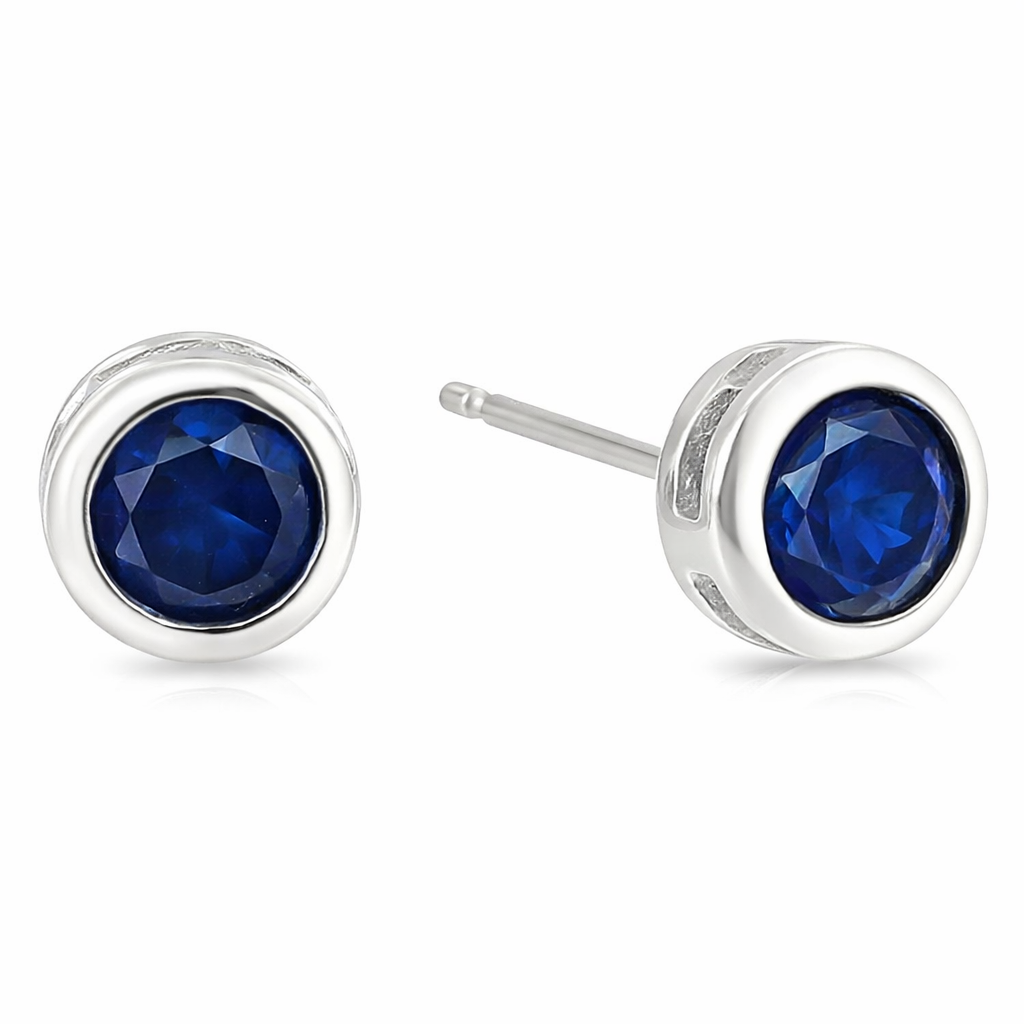 Pendientes Zafiro Montura Cerrada