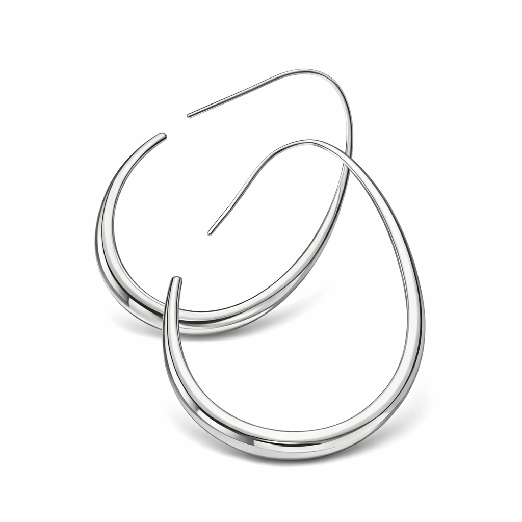 Pendientes Aro Acabado Envejecido Oro Blanco