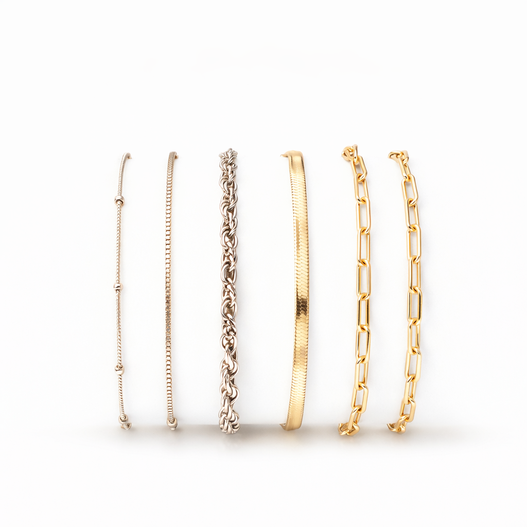 Set de Pulseras Isabella Vernetta Oro Blanco