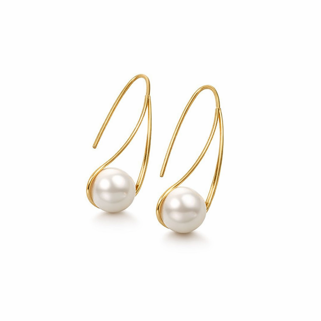 Pendientes Colgantes Perla Elegante
