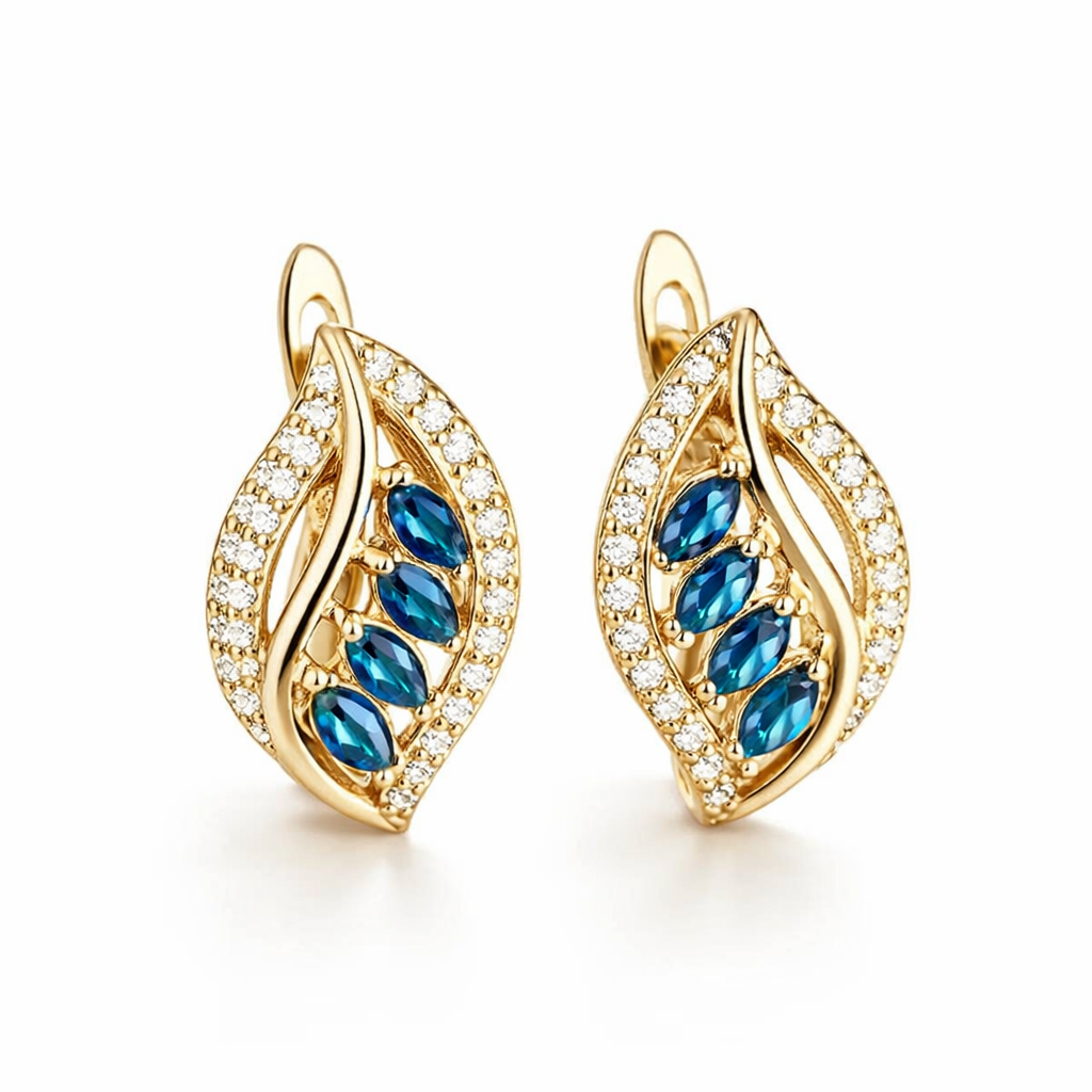 Pendientes Isola Caelurelle Zafiro