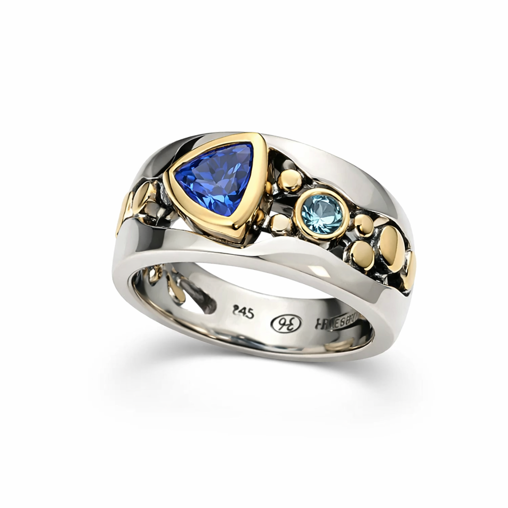 Anillo Gema Hielo Antiguo