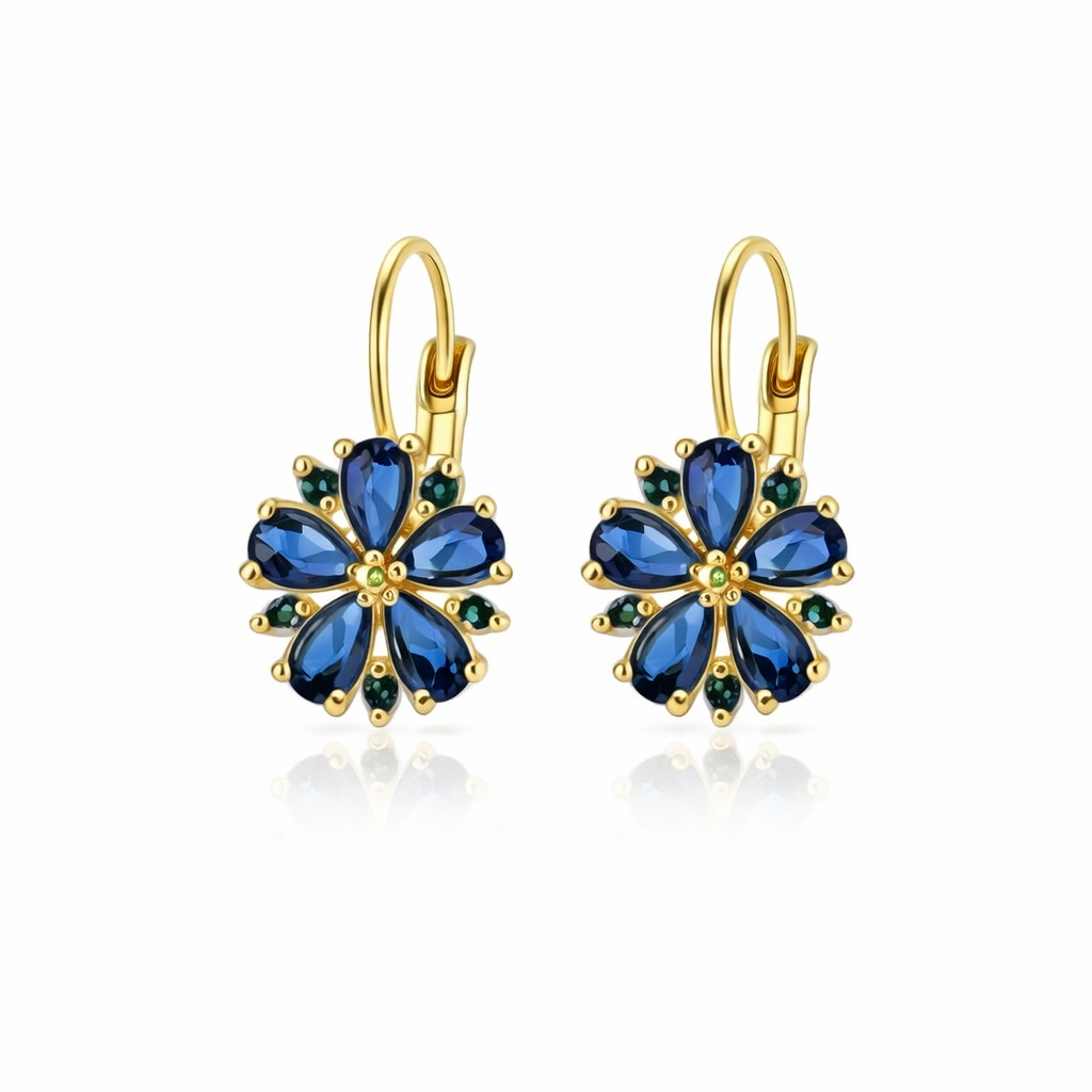Pendientes Calina Flor Zafiro