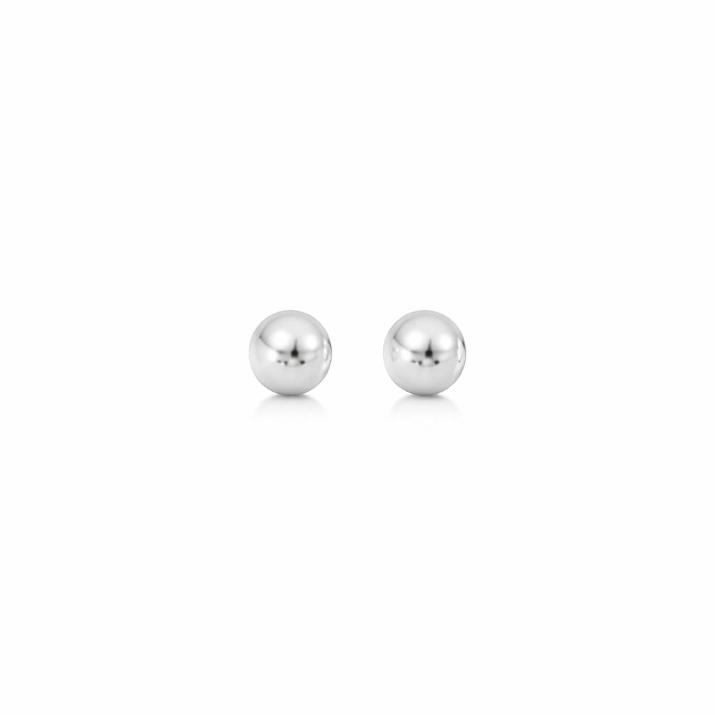 Pendientes Bola Puerto Oro Blanco