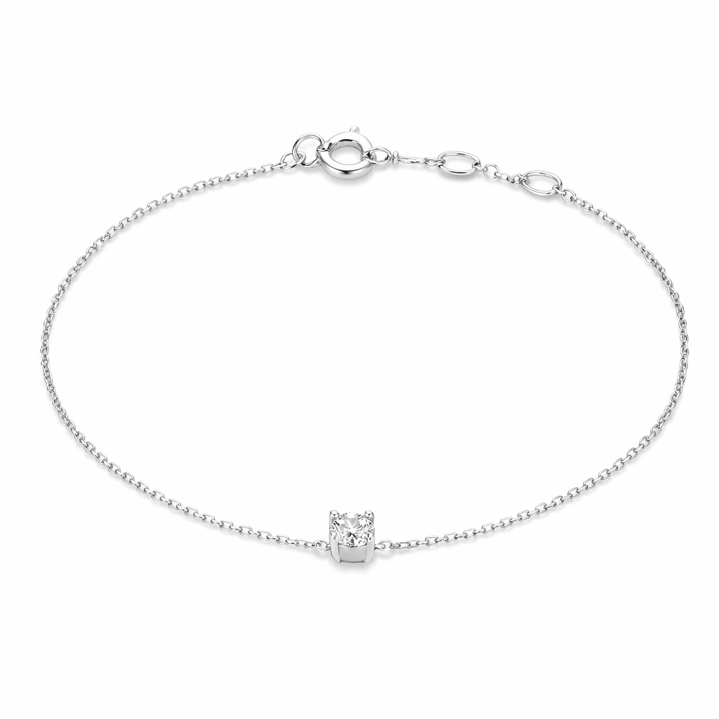 Pulsera Clea con Piedra Oro Blanco