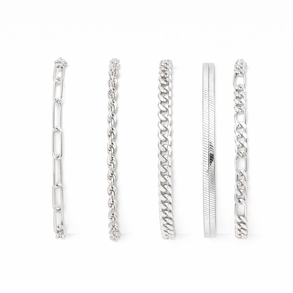 Set de Pulseras Ellis Renner Oro Blanco