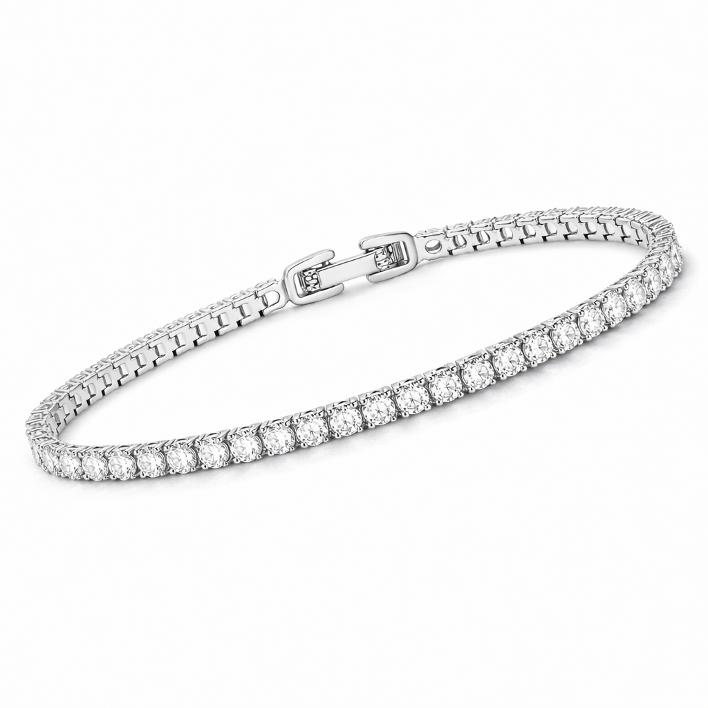Pulsera Tenis Oro Blanco