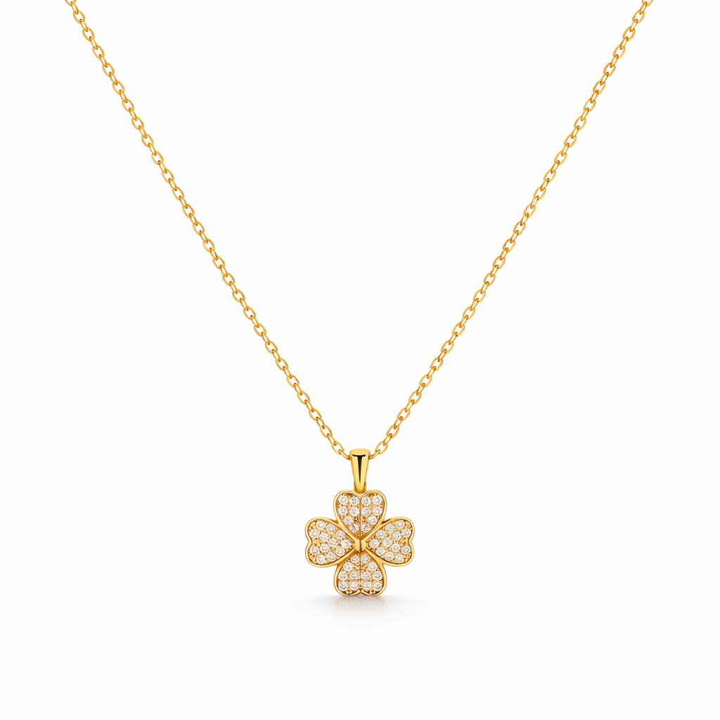 Collar Corazón en Flor Oro