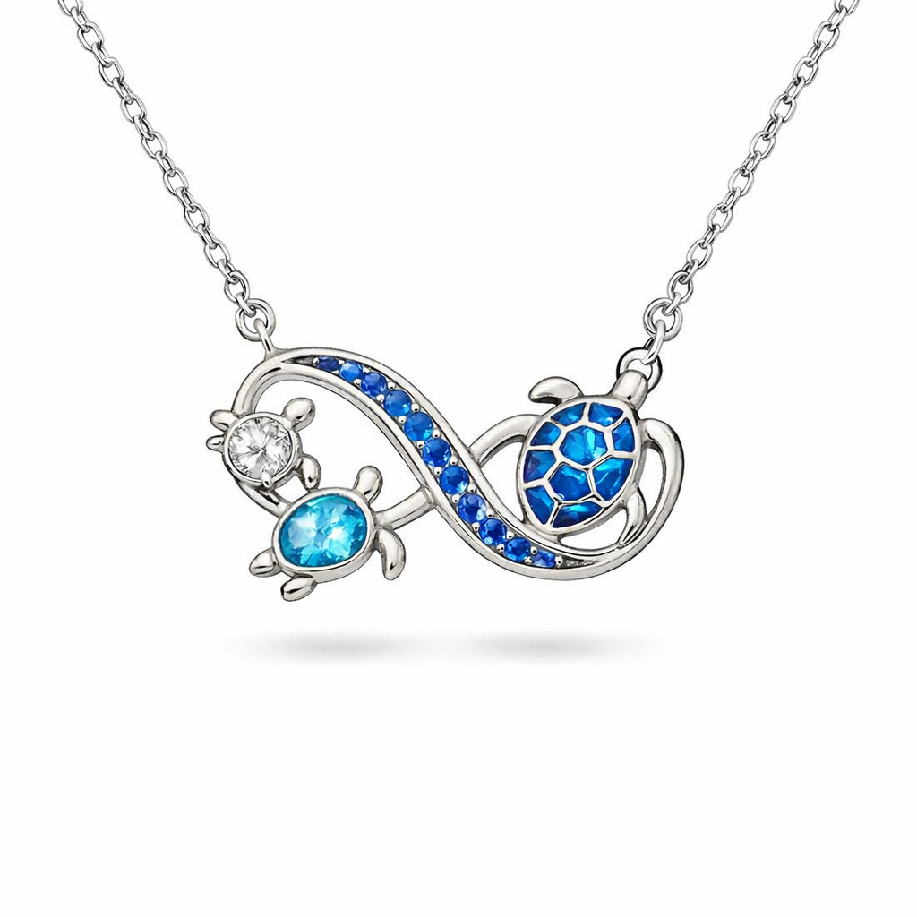 Collar Tortugas Gemelas Plata