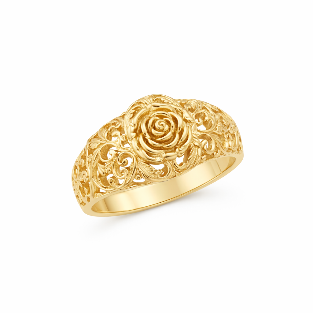 Anillo Flor Dorada