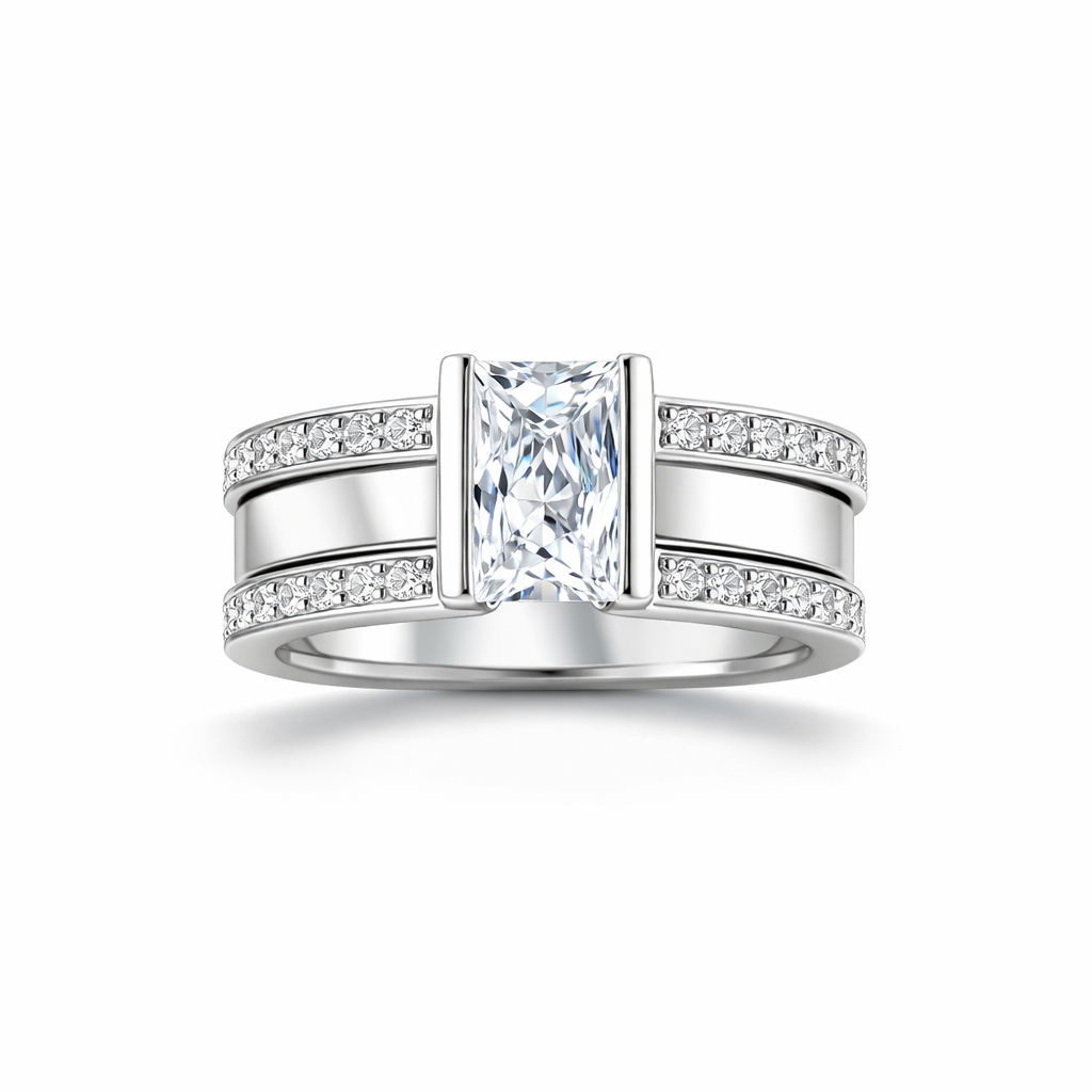 Anillo Cristal Engastado Antiguo