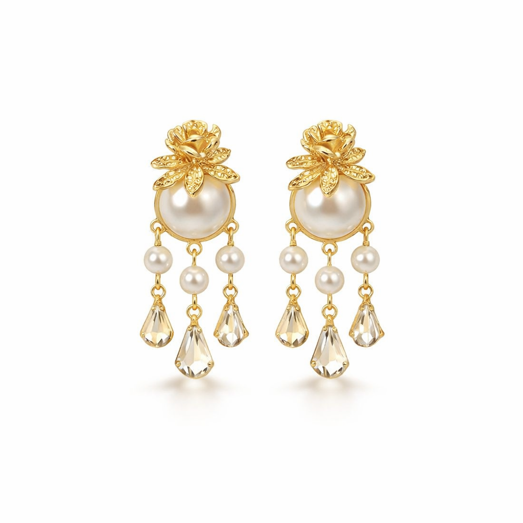 Pendientes Ivoria Gota de Rocío Perla