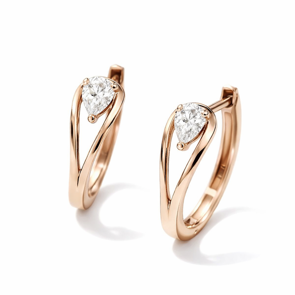 Pendientes Colgantes Circonita Dorados Exquisitos