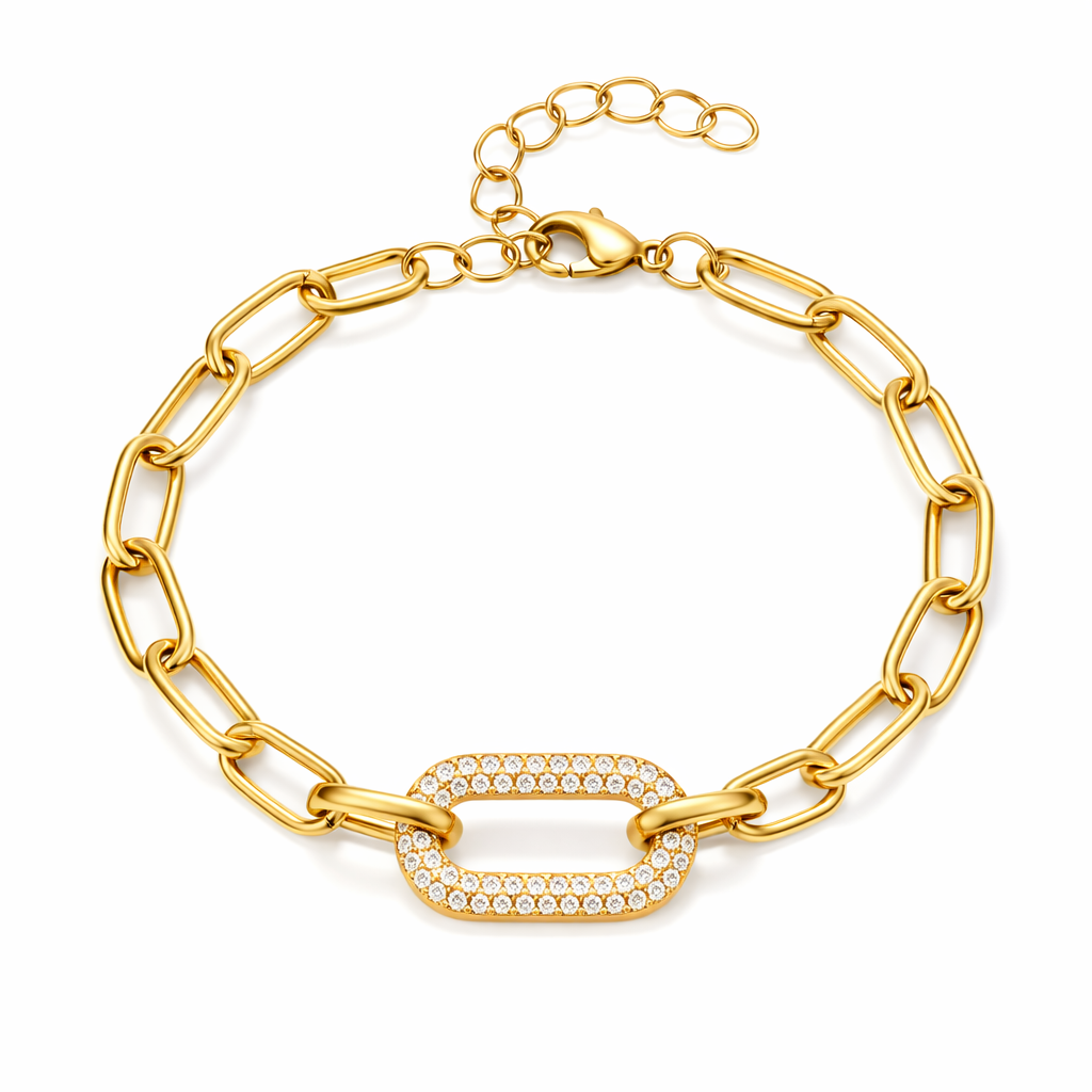 Set de Joyería Cadena Gruesa Pavé