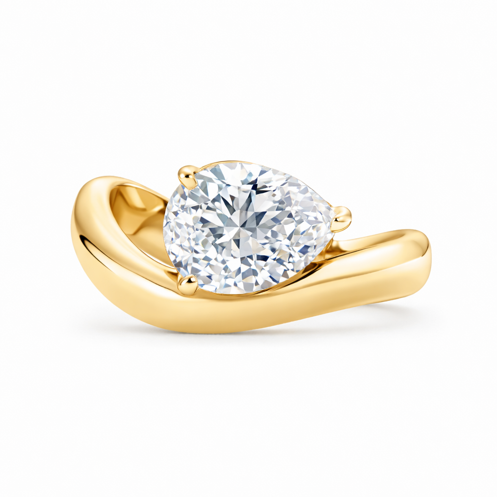 Anillo Promesa Ondulado Oro