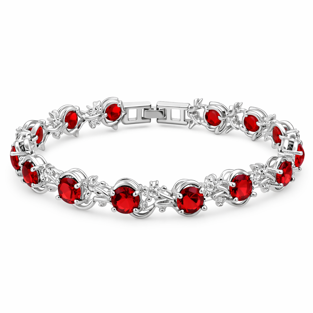 Pulsera Tenis Vid Rubí