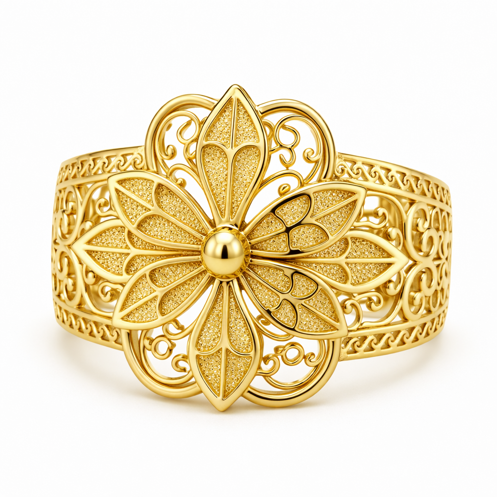 Anillo Flor Vintage Oro