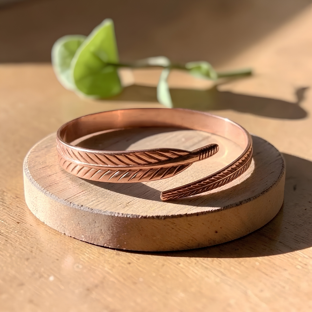 Pulsera Pluma de Cobre