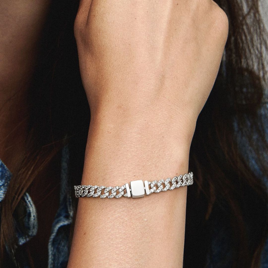 Pulsera Cubana con Moissanite