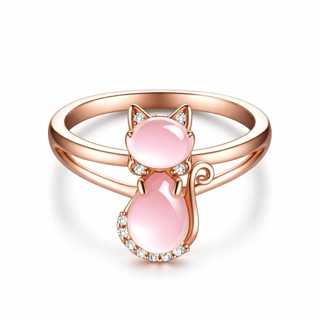 Anillo Gato Oro Rosa