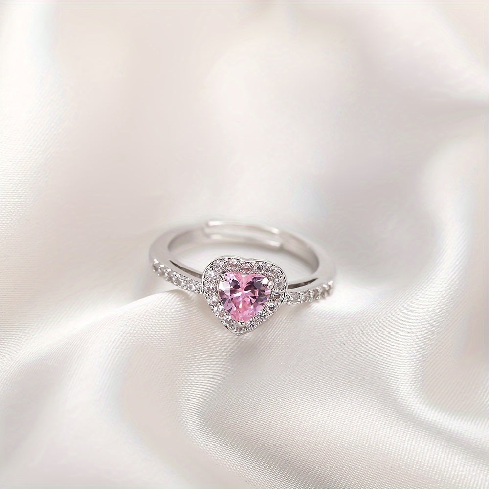 Anillo Beso de Rosa Corazón