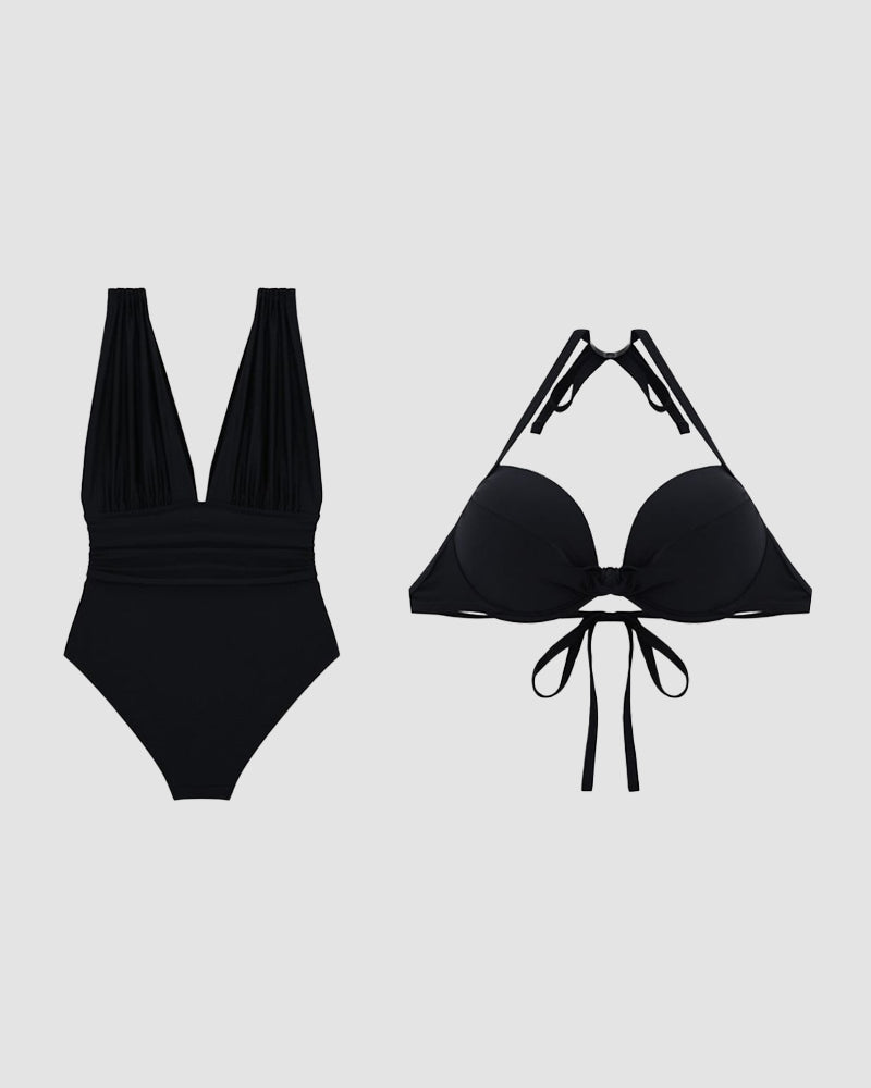 Sun Goddess | Costume da bagno modellante di lusso con scollo a V profondo