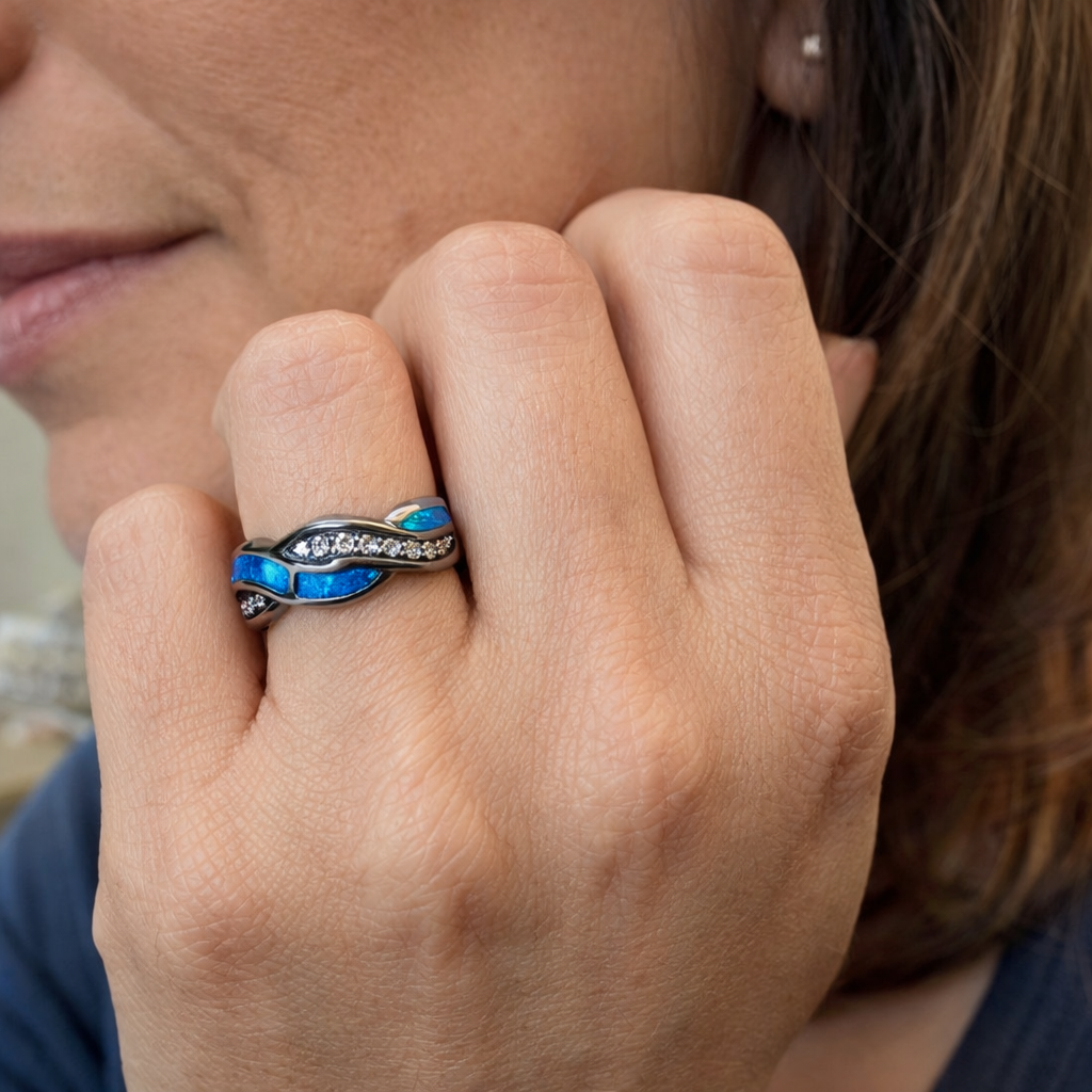 Anillo Thessia Lunebray Zafiro